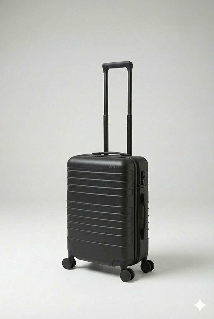 Midnight and black Carry-on three-quarter view