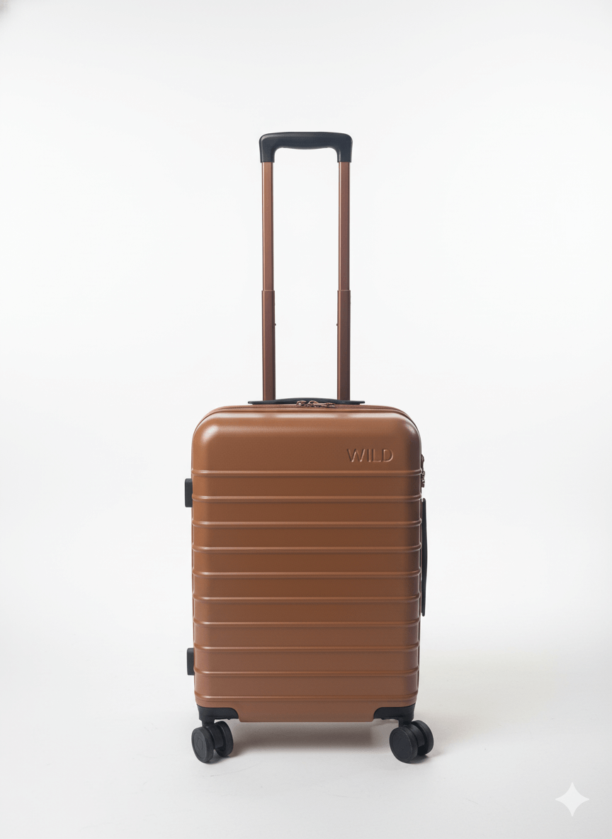 Sahari and brown Carry-on front view